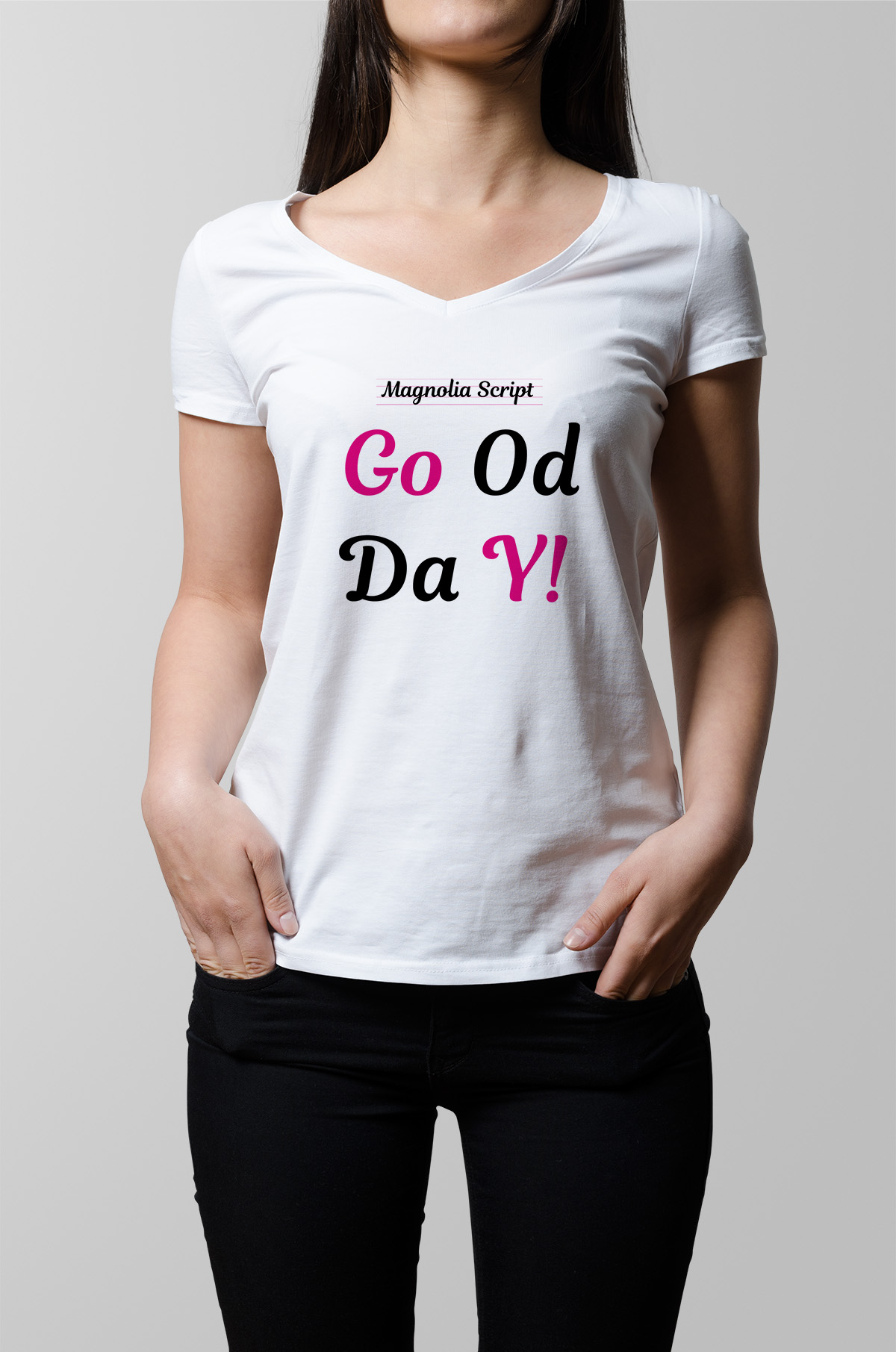TAURON koszulka GoodDay! z krojem pisma